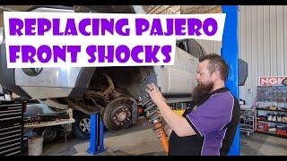 Replacing front shocks in Mitsubishi Pajero