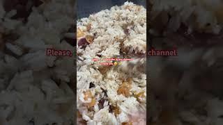 Sticky rice   stir fried dried mushrooms ‍🟫 dried shrimps  and Chinese sausages #asianfood