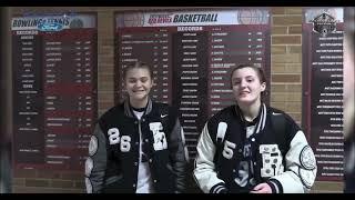 Rootstown Rovers Colbie Curall, Nadia Lough & Coach Joe Leonard after their 52-40 win at Crestwood