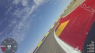 Motorland Aragon onboard GSXR1000r bigbellytom. Best fastest lap 1:59, No Limits September 2021