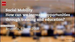 Social Mobility – how can we increase opportunities through training and education?