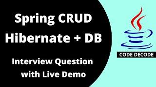 Spring Boot CRUD Example  ||  Hibernate(JPA) + MySql || Spring Boot Interview Questions (Live Demo)