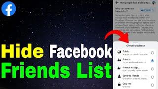 How to Hide Friends on Facebook 2024 | how to hide friends list on facebook