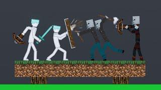 Ultimate Minecraft Creatures Vs People: Acid Arena Showdown In People Playground