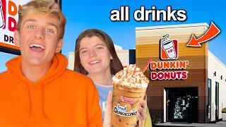 TRYING EVERY DRINK AT DUNKIN DONUTS *help us*