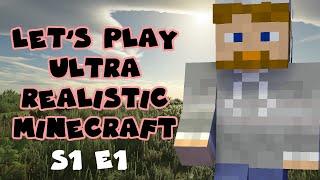 Let's Play! Ultra Realistic Survival Minecraft S1 E1 Stingray Productions