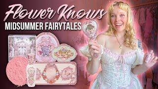 Unboxing & Swatching The Midsummer Fairytales Makeup Collection From Flower Knows ‍️  ~