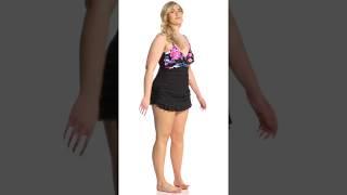 Penbrooke Plus Size Gracious Criss Cross Swimdress | SwimOutlet.com