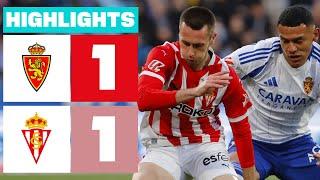 REAL ZARAGOZA 1 - 1 REAL SPORTING I HIGHLIGHTS LALIGA HYPERMOTION