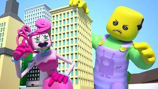 ROBLOX Brookhaven RP - FUNNY MOMENTS: The scary chase of Baby Noob | Roblox Animation