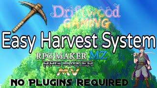 No Plugin Simple Harvest System Tutorial for RPG Maker MZ and MV