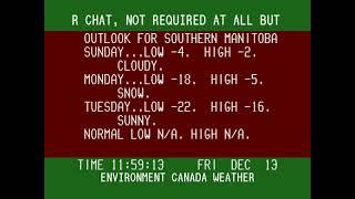 Winnipeg Weather Channel Archive - Dec 13th 2024 [Part 1]