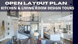 Open Layout Living Room and Kitchen Ideas | Open Concept Home Design & Decoration Ideas