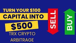 BUY TRX AT $0.12 FROM BYBIT AND SELL AT $0.14 ON BITMAKE | TURNING $100 INTO $500 - CRYPTO ARBITRAGE