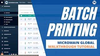 How to Batch Print with MicroMain Global