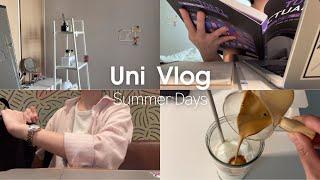 Uni VLOG | summer days of a Korean Uni student | studying