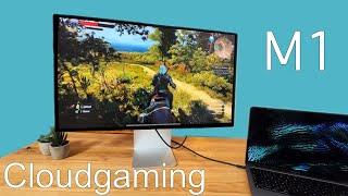 Cloud Gaming mit Apple Studio Display und M1 MacBook Air