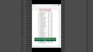 Get rows to print on each page of a spreadsheet with Print Titles  #excel #workhacks