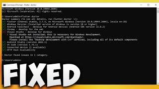 Fix Flutter Doctor Visual Studio Not Installed error Android App Studio Setup Flutter Dart 