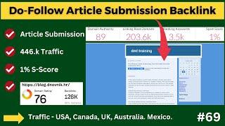 Indexable Do Follow Article Submission Backlinks | Instant Approval Article Submission Sites