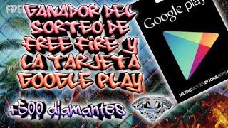 !!Ganador de los 500 diamantes y la tarjeta Google play!!