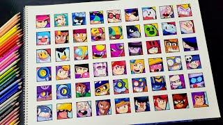 ●Drawing 54 brawler icon● 브롤스타즈 아이콘 그리기