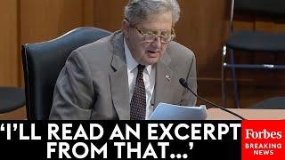 SHOCKING MOMENT: John Kennedy Reads Graphic Quotes From Childrens' Books At Senate Hearing