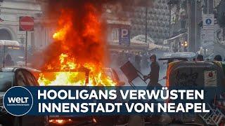 CHAMPIONS LEAGUE: Heftige Randale von Frankfurt-Fans und Hooligans in Neapel