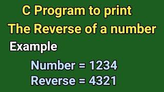 C Program to reverse a given number in Tamil