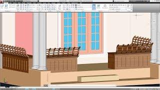 CREATING THE SEAT AND BRACKETS ON THE SIT OUT | AUTOCAD 3D BRACKETS | AUTOCAD 3D CHARUPADI