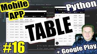 How to output data in a table in Python MDDataTable / Python mobile application #16