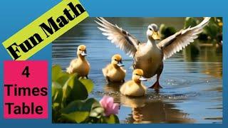 Fun Math | 4 Times Table | Multiplication | Easy Math | ⁨@ChathuLearningAcademy