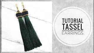 #МК - Серьги-кисточки | Оплетение кисточек бисером твином | #Tutorial - Earrings - tassel | Beaded