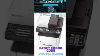 How to reset Kyocera ecosys M2040DN printer error code