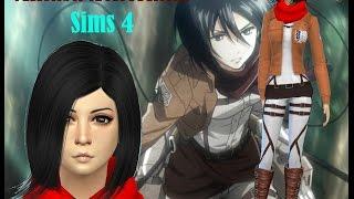 The Sims 4 CAS- Mikasa Ackerman