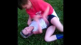 Brother and sister fight