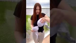 make it #nobra challenge | hot russian girl #tharki #shorts