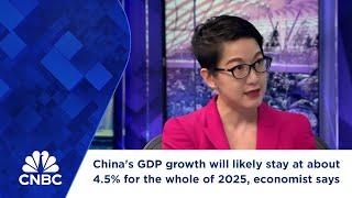 China's GDP growth will likely stay at about 4.5% for the whole of 2025, economist says