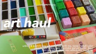 art haul  i won a giveaway from Artillery Philippines  + unboxing & swatching