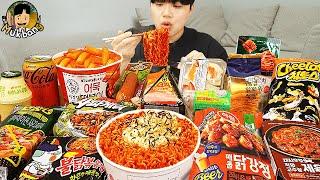 ASMR MUKBANG 편의점 핵불닭 미니!! 떡볶이 & 핫도그 & 김밥 FIRE Noodle & HOT DOG & GIMBAP EATING SOUND!