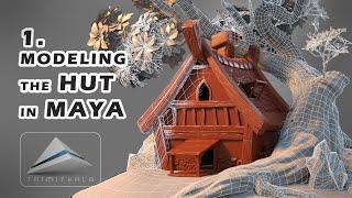 1. Hut | Modeling a Hut in Maya | Tutorial 1| Making 3D Scene Step by Step