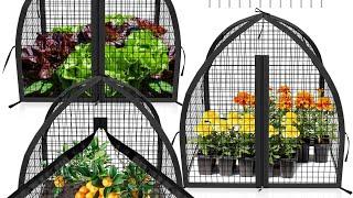 Kculehtlla 3 Pack Pest Guard Cover, 22x22x22 inches Mesh Gardening Net with Zipper Door