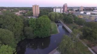 Stevenage town center gardens from a phantom 3A drone