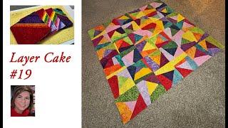  LAYER CAKE 19 QUILT PATTERN TUTORIAL   | Colorful Batik Triangles | Kaleidoscope Effect | 5 HOURS