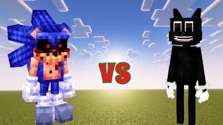 Sonic.EXE VS Cartoon Cat(Minecraft Mob Battle)