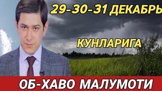 29-30-31  ДЕКАБРЬ КУНЛАРИ УЧУН ОБ ХАВО МАЛУМОТИ, ob havo.