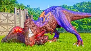 SPIDERMAN T REX NEW 1 HOUR BATTLEGROUND DINOSAURS - Spinoasurus, Allosaurus, Indominus Rex Fighting