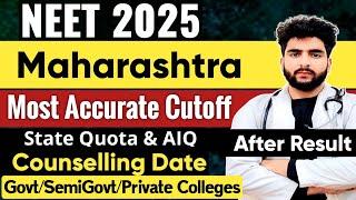 Maharashtra Neet 2025 Cutoff Govt SemiGovt Private Colleges Category Wise|Counselling|Fee Structure