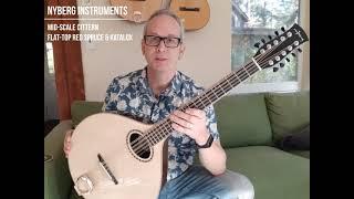 Nyberg Cittern. Mid scale, red spruce & katalox.