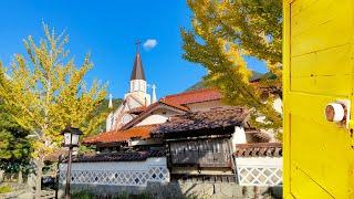 【4K Stroll】Tsuwano - Shimane - Japan / A Town With a Waterway Filled With Colorful Carp